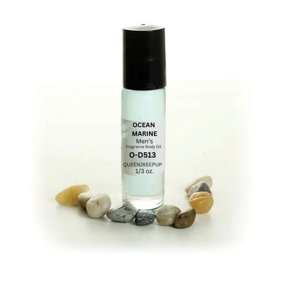 Ocean Marine (Men) Body Oil 10 ml Fragrance Pure Uncut 1/3 oz Roll-On Scent - Picture 1 of 5